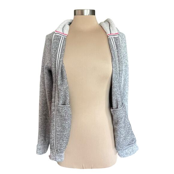 American Eagle Fleece Hoodie Gray Zip Front Aztec Trim Sz XL Fall Casual Cozy - Picture 2 of 10